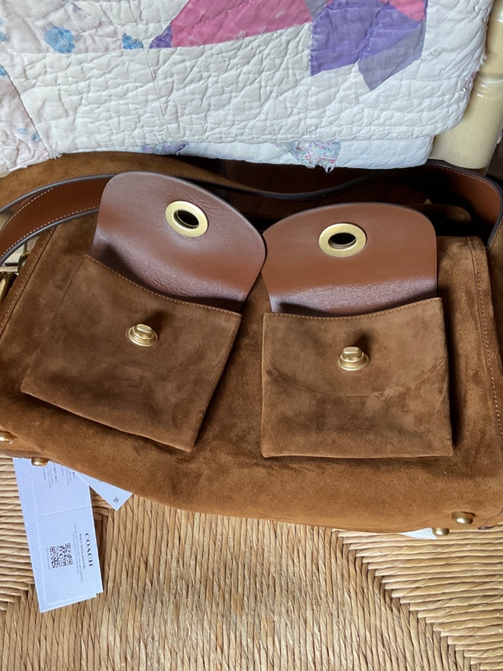 Coach Haversack Large in Suede - Picture 6 of 10